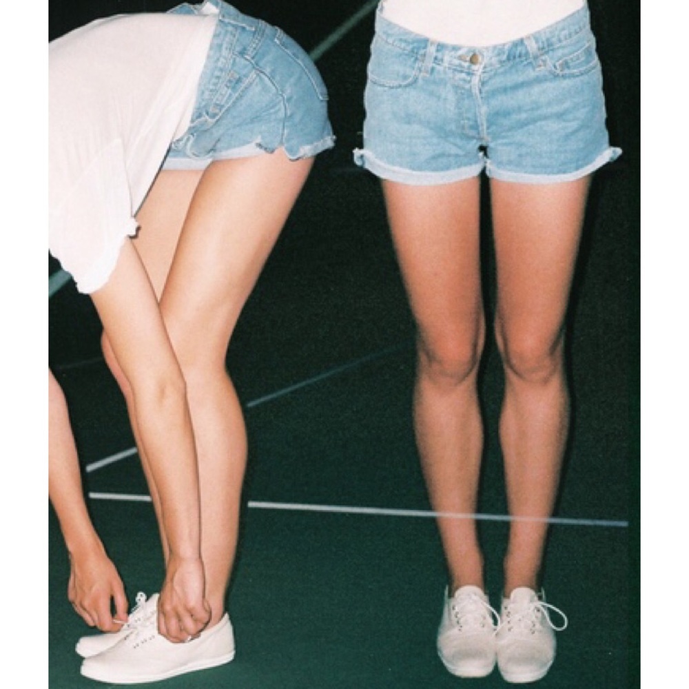 American apparel jean shorts